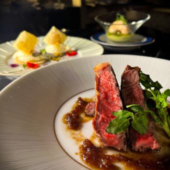 [Piacere course] A course unique to PLAZA, featuring sirloin, meat, and vegetables.