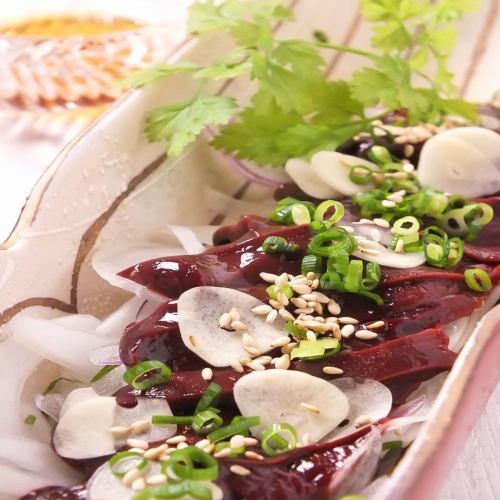 Rare horse liver sashimi (stock undecided)