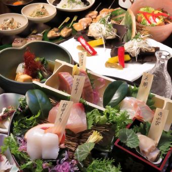Private room guaranteed! For fish lovers [~Fish~] Enjoy 8 seasonal seafood dishes for 6,600 yen (tax included)