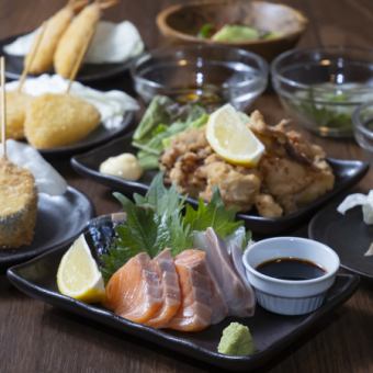 【串カツ堪能】当店自慢◇大満足！極上金の穂コース 全9品 3500円　飲み放題付き＋1000円