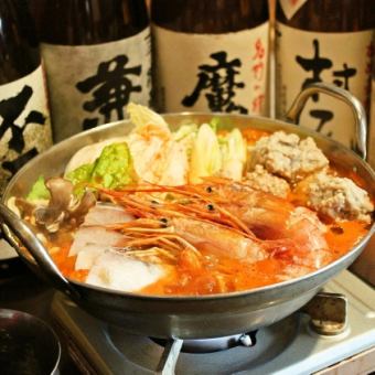 【選べる鍋付!!5,000円コース】アサリの白ワイン蒸し、刺身5点盛り等！全11品＋2h飲み放題