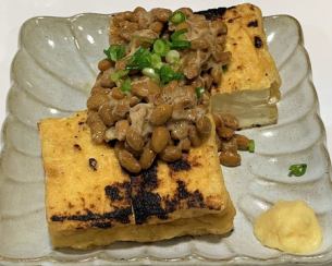 Deep-fried tofu and natto