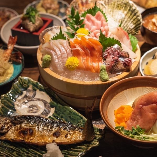 【宴会も大歓迎♪】旬の鮮魚・天ぷら・おでんなど、季節に合ったお料理をご用意しております♪