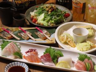 【朝次郎コース】4500円(8品)2時間飲み放題!一番搾り&ハイボール&黒霧☆日~木は無制限飲み放題