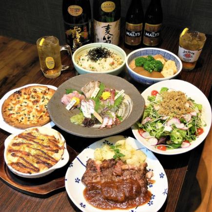 [Premium Course A] 7 dishes and 3 hours of all-you-can-drink for 7,700 yen (tax included)♪ Enjoy the Kuroge Wagyu beef sirloin steak