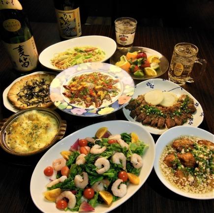 【やんちゃコースＡ】全7品2H飲み放題付6600円(税込)♪アンガズ牛炭焼きステーキが味わえる