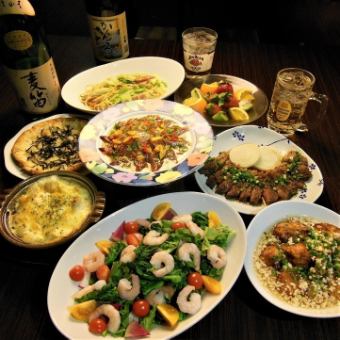 【やんちゃコースB】全7品2H飲み放題付6050円(税込)♪アンガス牛炭焼きテーキが味わえる