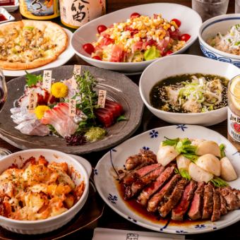 【プレミアムコースB】全7品3H飲み放題付7700円(税込)♪黒毛和牛ロースステーキに舌づつみ