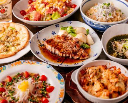 【お手軽コースＢ】全7品 2H飲み放題付5500円(税込)♪炭焼き豚テキなどが味わえる