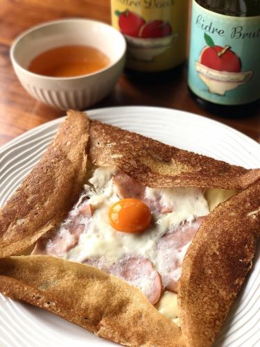 蕎麦粉のガレット・ドリンクセット