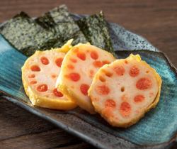 Mentaiko lotus root tempura