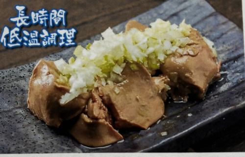 Moist chicken liver sashimi style