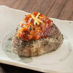 Charcoal-grilled rice ball
