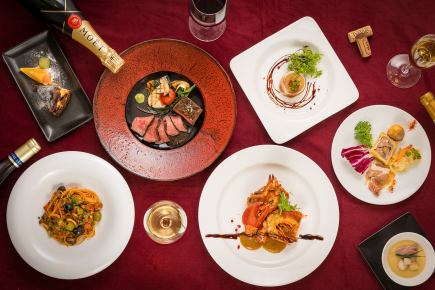 高级料理套餐——双份主菜,包含鱼肉,选用精心挑选的时令食材——