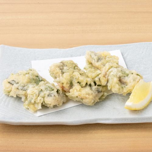 【魚介料理】イワシ梅しそ天
