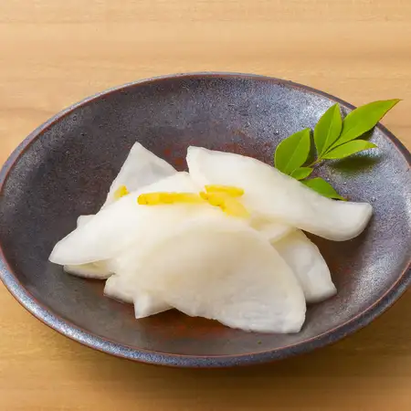 Pickled turnips with yuzu citrus