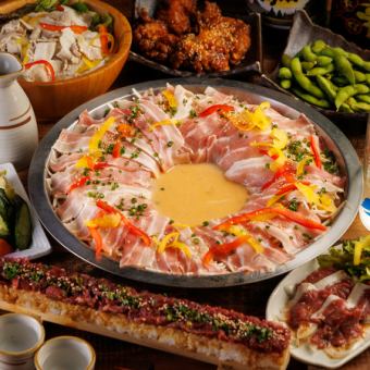 【肉コース】2.5時間飲み放題付！豪華肉盛りプレートなど 肉料理堪能コース