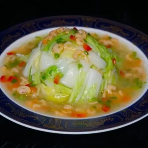 白菜の干しエビ餡掛け