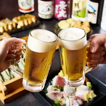 我們標準的2小時暢飲套餐僅需1,680日圓!提供超過80種飲品,包括啤酒和各種酸味飲料。
