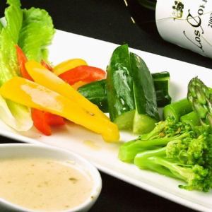 Bagna cauda with seasonal vegetables