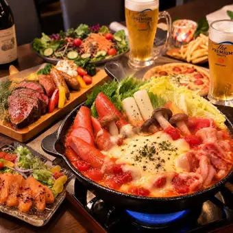 【全210品】季節限定★ミニ鍋フェア付♪2H食べ飲み放題★(※金土祝・祝前は下記価格より+300円)