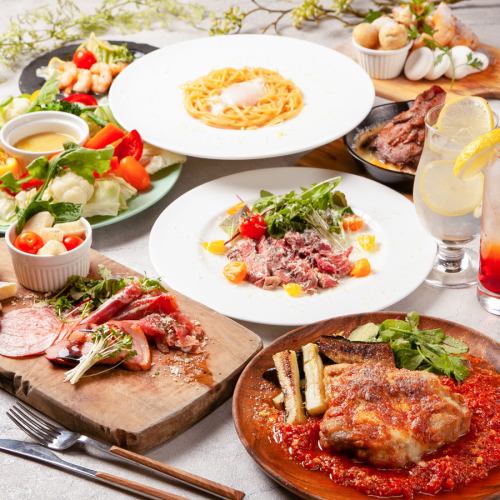 Lunch banquet limited 500 yen OFF !! [Omakase course] 8 dishes entrusted by a chef who loves cheese << with 2 hours all-you-can-drink >>
