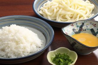 〆Eggs and udon noodles, porridge