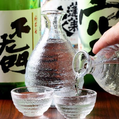 We have a wide selection of local sake from all over Japan.