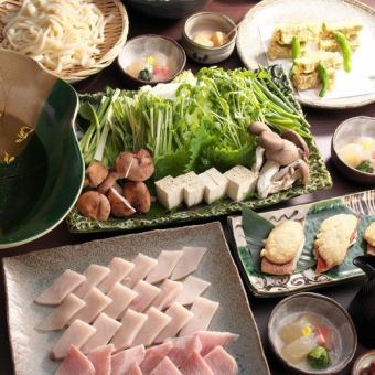 【大満足！各種宴会に】飲み放題90分付【名物~鮪しゃぶしゃぶコース】（全7品）6,000円