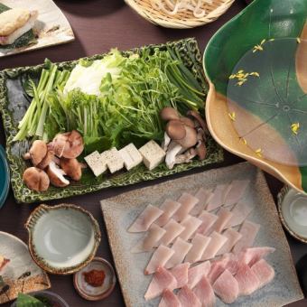 【大満足！ビジネスシーンに◎】飲み放題90分付【名物~鮪しゃぶしゃぶコース】（全8品）7,000円