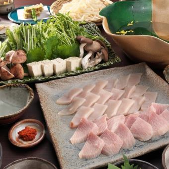 【11월 12월 한정】무료 뷔페 90분 첨부 【명물~상어 샤브샤브 코스】(전 7품)
