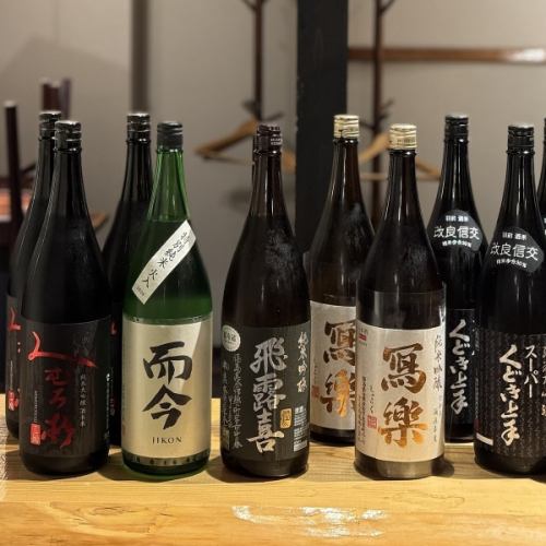 We have a wide selection of local sake from all over the country.