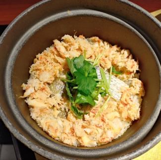 季節の鯛めし【蟹鯛めし】 1~2名様(小)