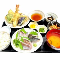 天ぷらと日替わり刺身定食