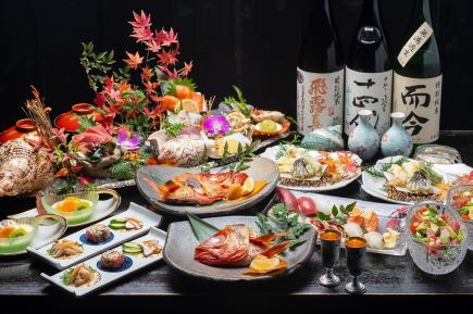 ◆Live Fish Kappo Banquet Course◆ 4,400 yen (tax included) <9 items in total> We are particular about quantity and freshness!