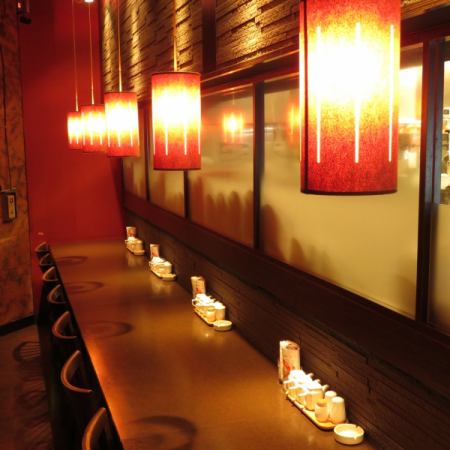 One person is also welcome.Also on a date !! Counter seats that take up space widely.You can enjoy your meal slowly.It is also suitable for women's use alone ◎ dating.~ 10 people