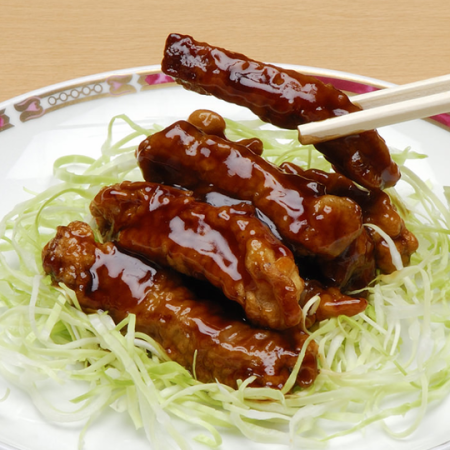 Sweet and sour pork with pork shoulder loin and black vinegar