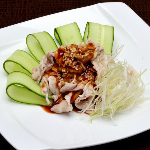 Pork shabu with garlic sauce