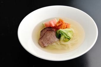 Korean cold noodles / spicy bibim noodles / kimchi cold noodles