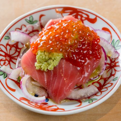 鮮度抜群でプリプリ♪口の中を魅了する自社魚屋『魚屋海老蔵』より厳選した”カルパチョ”