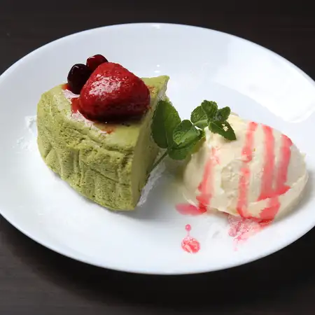抹茶ケーキ+アイス 