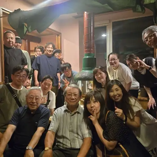 We all toasted while enjoying delicious yakiniku at Matsunomi Main Store on Higashi 7th Street!