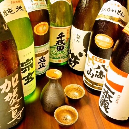 All-you-can-drink includes abundant local sake !!