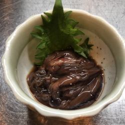 Firefly squid pickled in tamari