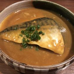 Boiled mackerel in miso