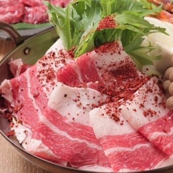 附2小時無限暢飲★Hachiya招牌牛肉火鍋套餐共8道菜5,000日圓（含稅）