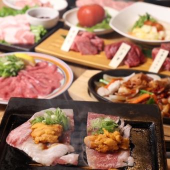 3H飲放付★ウニコウネ/和牛カルビ/サムギョプサル等全12品の満足コース6000円（税込）