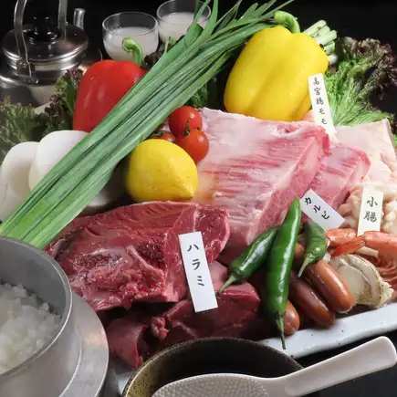 【涼風・夏焼肉コース】涼しい店内で特選牛＆釜炊き飯を堪能！3H飲放付全11品5000円