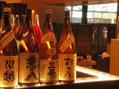 種類豊富な焼酎・日本酒