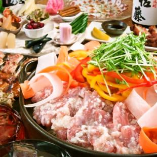 【季節野菜のセイロ蒸し　10品コース】120分飲み放題付5500円